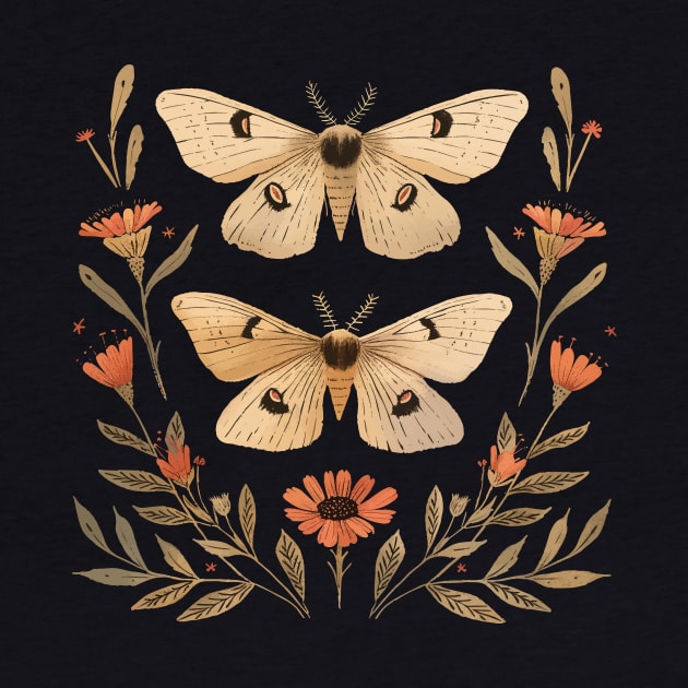 Botanicals moths by StepInSky